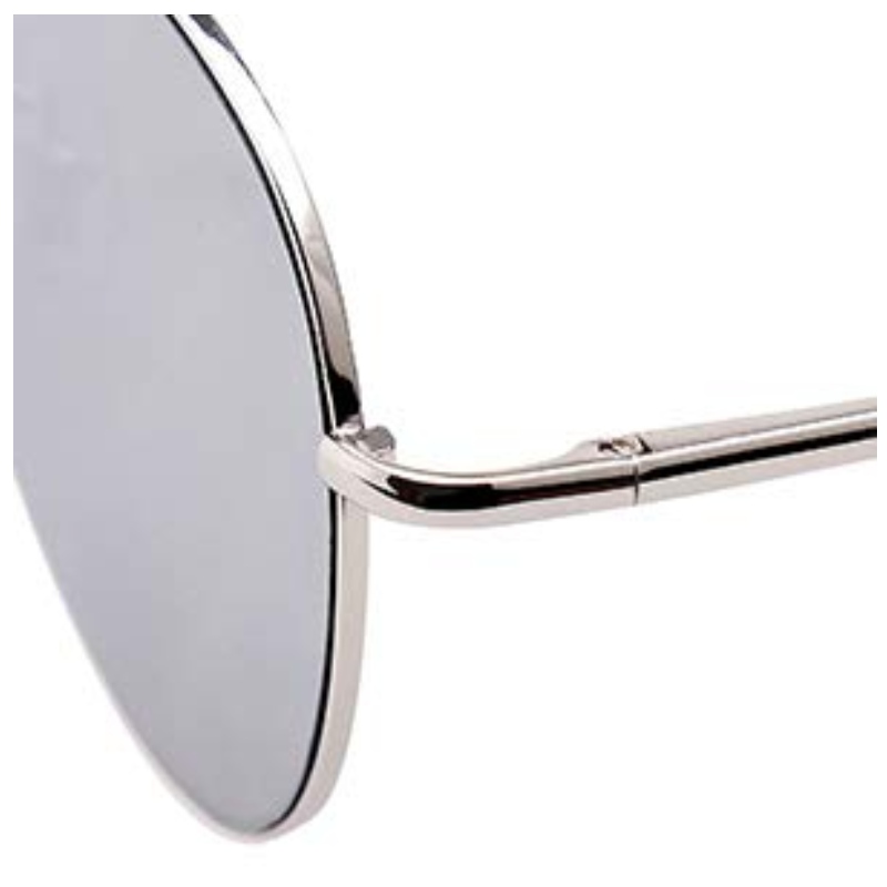 Occhiale da sole classico con lenti piatte specchiate da sole montatura in metallo con cerniere a molla-lenti a specchio multiple con lenti da sole